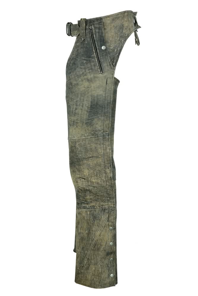 Unisex Double Deep Pocket Thermal Lined Chaps- Antique Brown