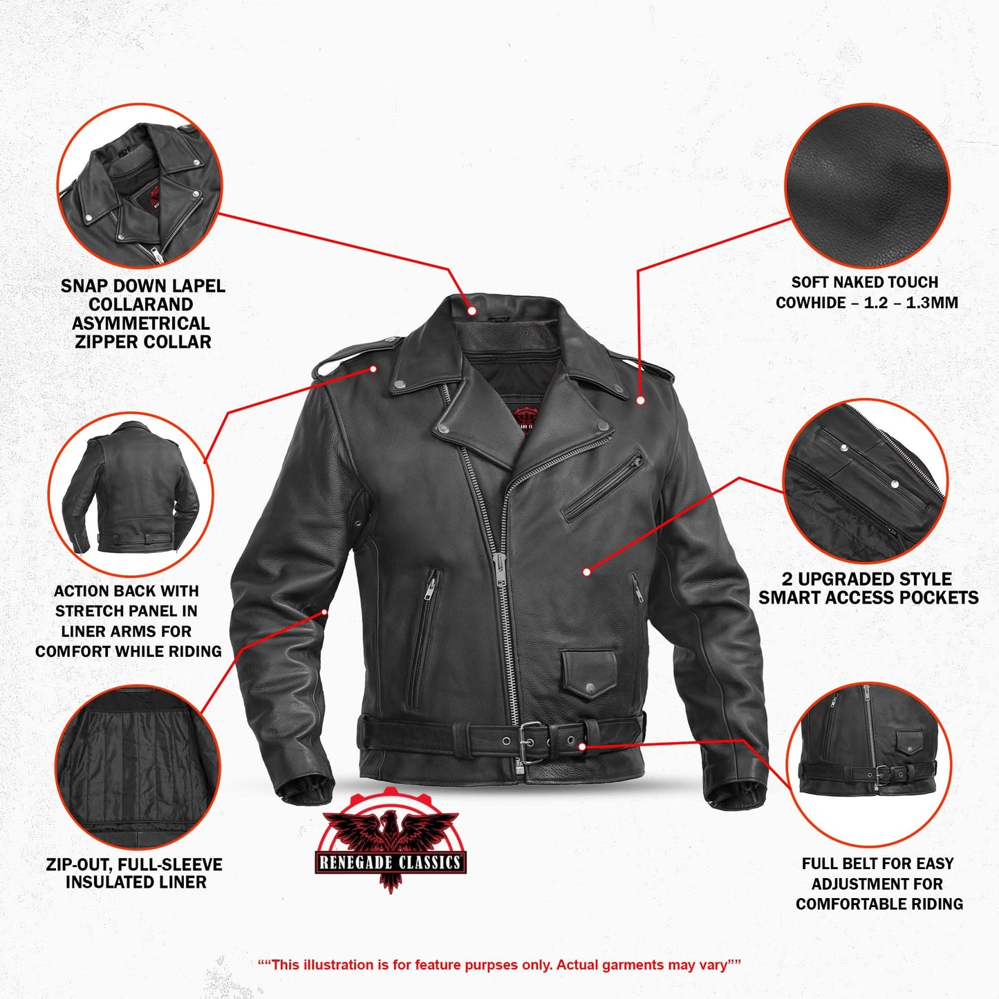 Men's Premium Classic Plain Side Jacket - Black