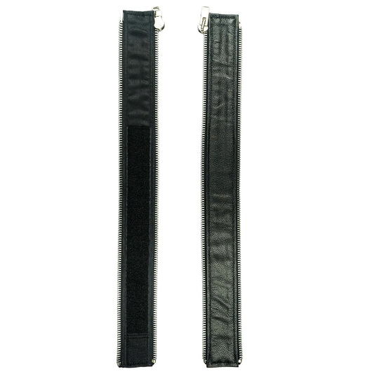VXP51 Men's Black Universal Vest Expander Panel with Silver Aluminum Zip (Single Piece)