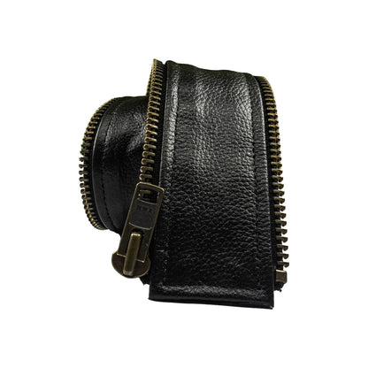 VXP54 Men's Black Universal Vest Expander Panel with Antique Zip (Single Piece)
