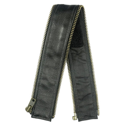 VXP54 Men's Black Universal Vest Expander Panel with Antique Zip (Single Piece)