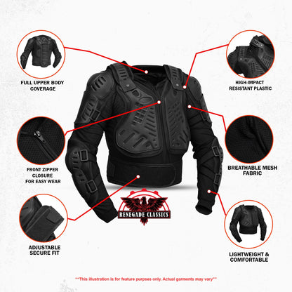 Motorcycle Full Protection Body Armor - Black