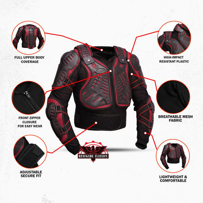 Motorcycle Full Protection Body Armor - Black