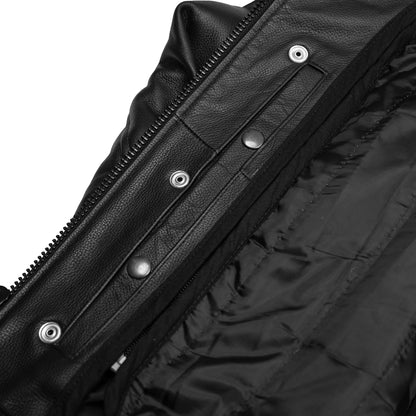Blackhawk Men’s Leather Motorcycle Jacket