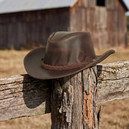 Outlaw Fedora - Men’s Leather Hat