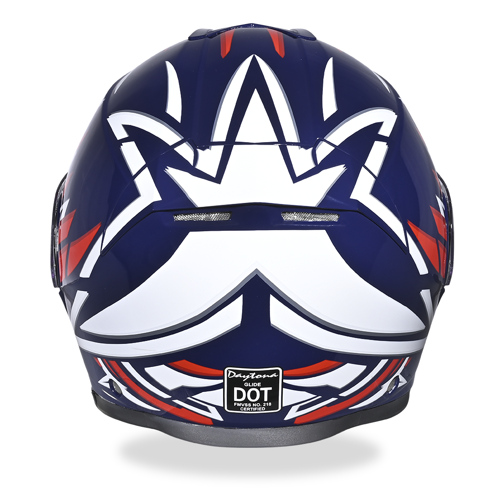 Daytona Glide Modular Motorcycle Helmet - DOT Approved, Bluetooth Ready, Dual Visor, Men/Women/Youth - W/ Liberty