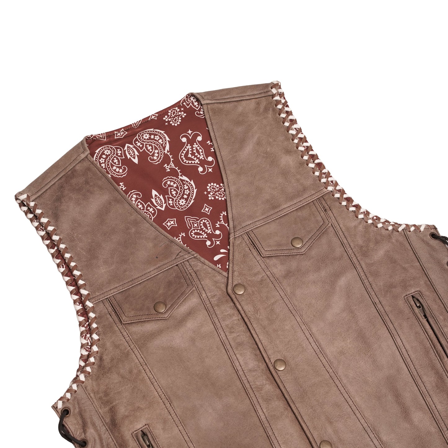 Sandstone Men’s Leather Vest