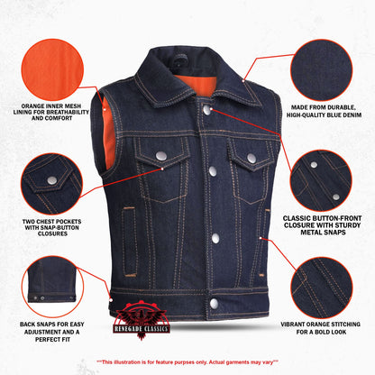 Azure Indigo Kids Denim Vest