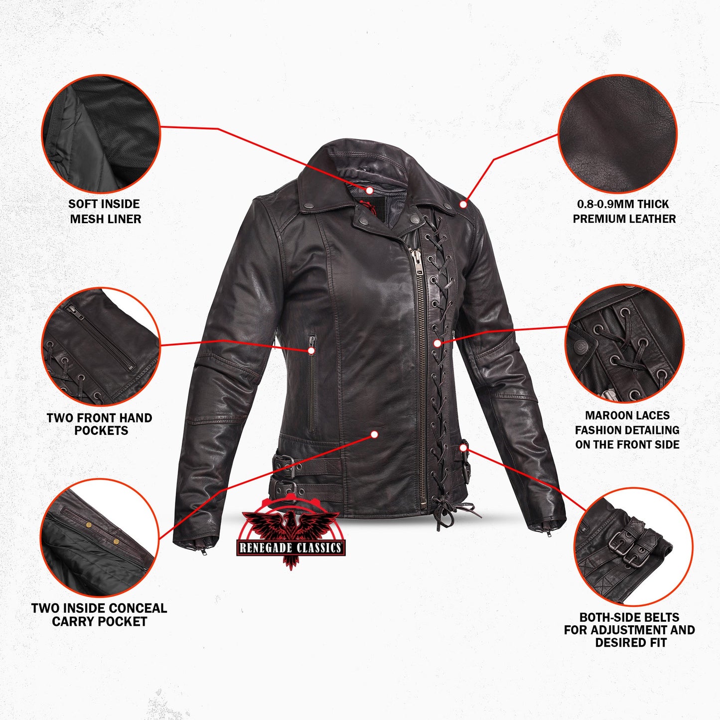 Black Pearl Women's Fashion Leather Jacket