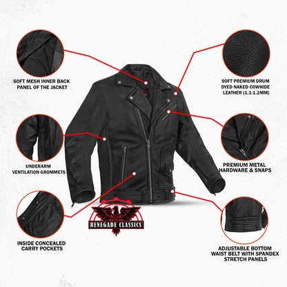Black Cavalry - Men’s Motorcycle Leather Jacket