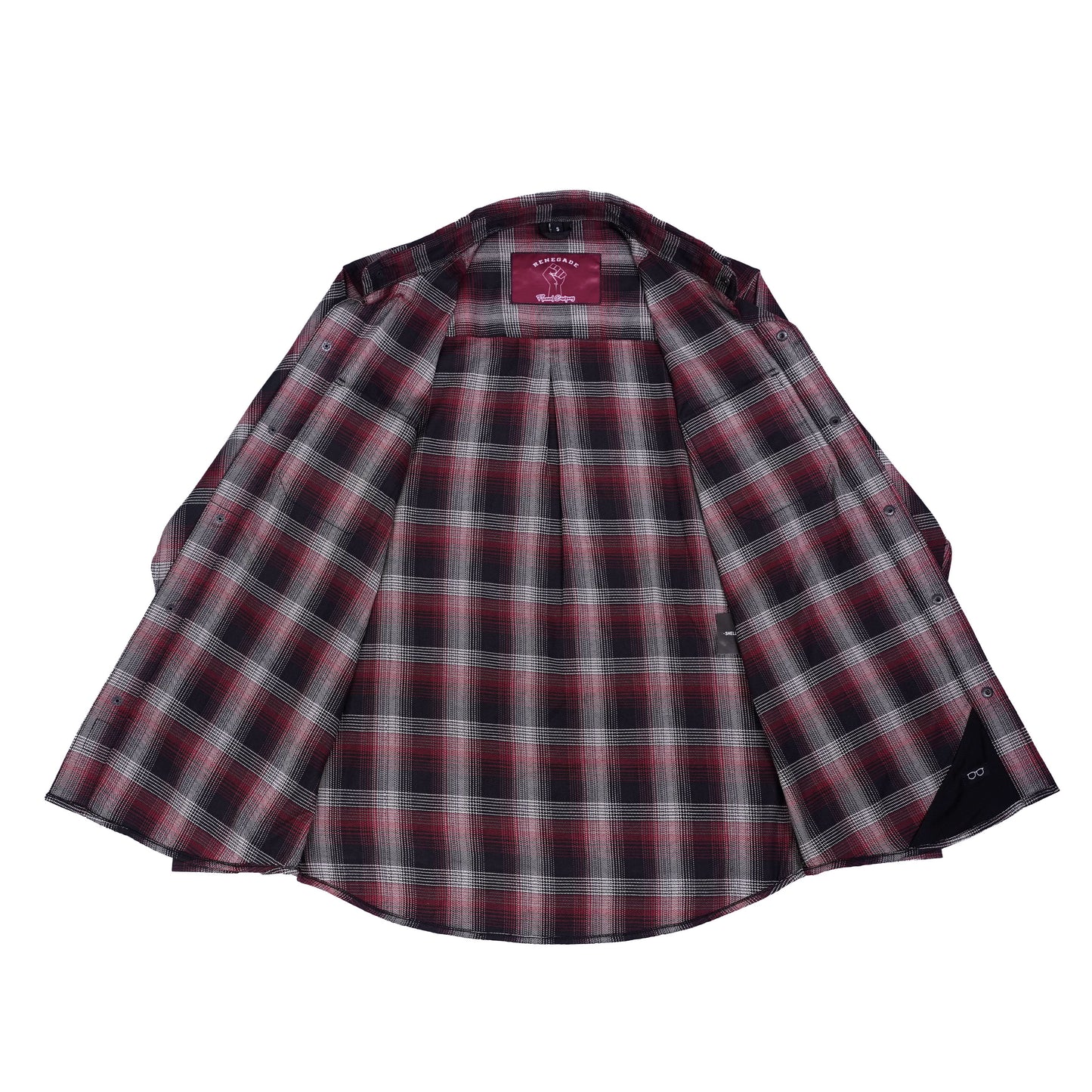 Riveter Men’s Maroon, Black, and White Flannel