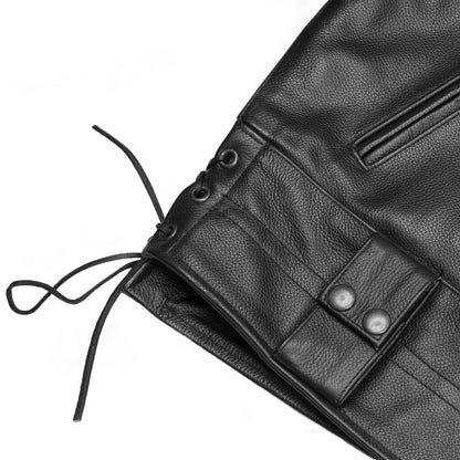 Iron Warrior Men’s Leather Motorcycle Jacket