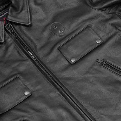 Iron Warrior Men’s Leather Motorcycle Jacket