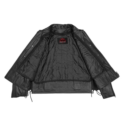 Iron Warrior Men’s Leather Motorcycle Jacket