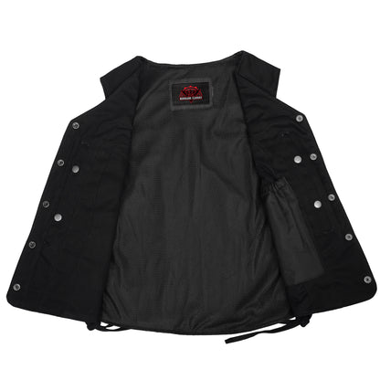 Women's Denim Longer Body ¾ Vest - Side Laces