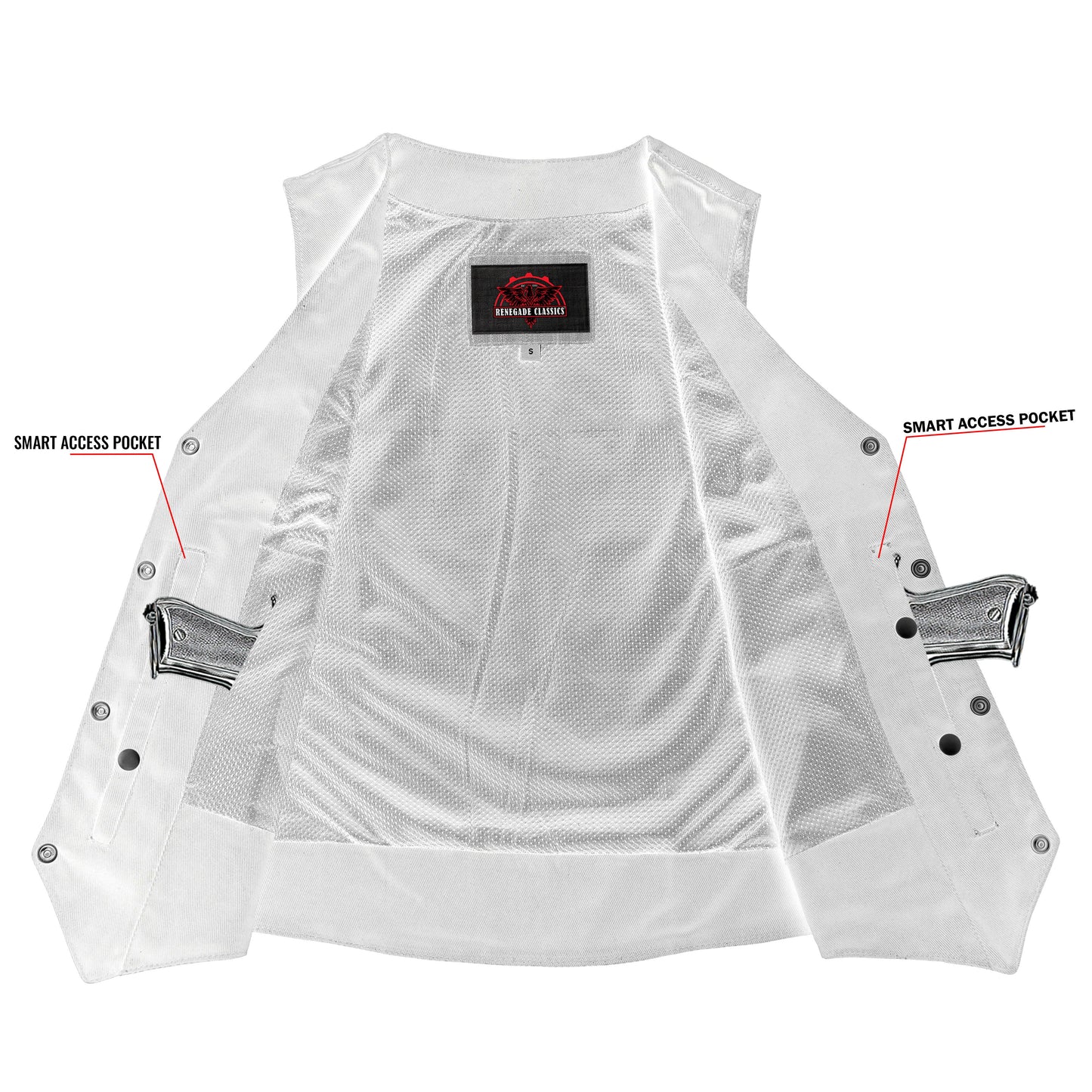 Women's Denim Classic Plain Sides Vest