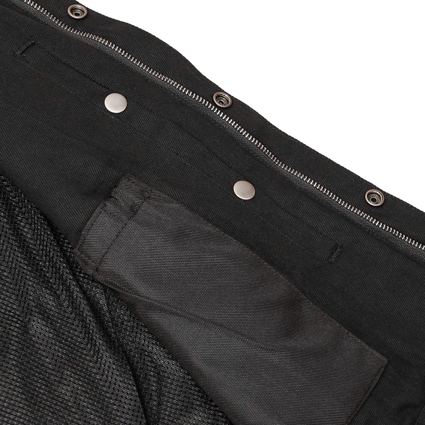 Snap Front Men's Denim Motorcycle Vest  - Black