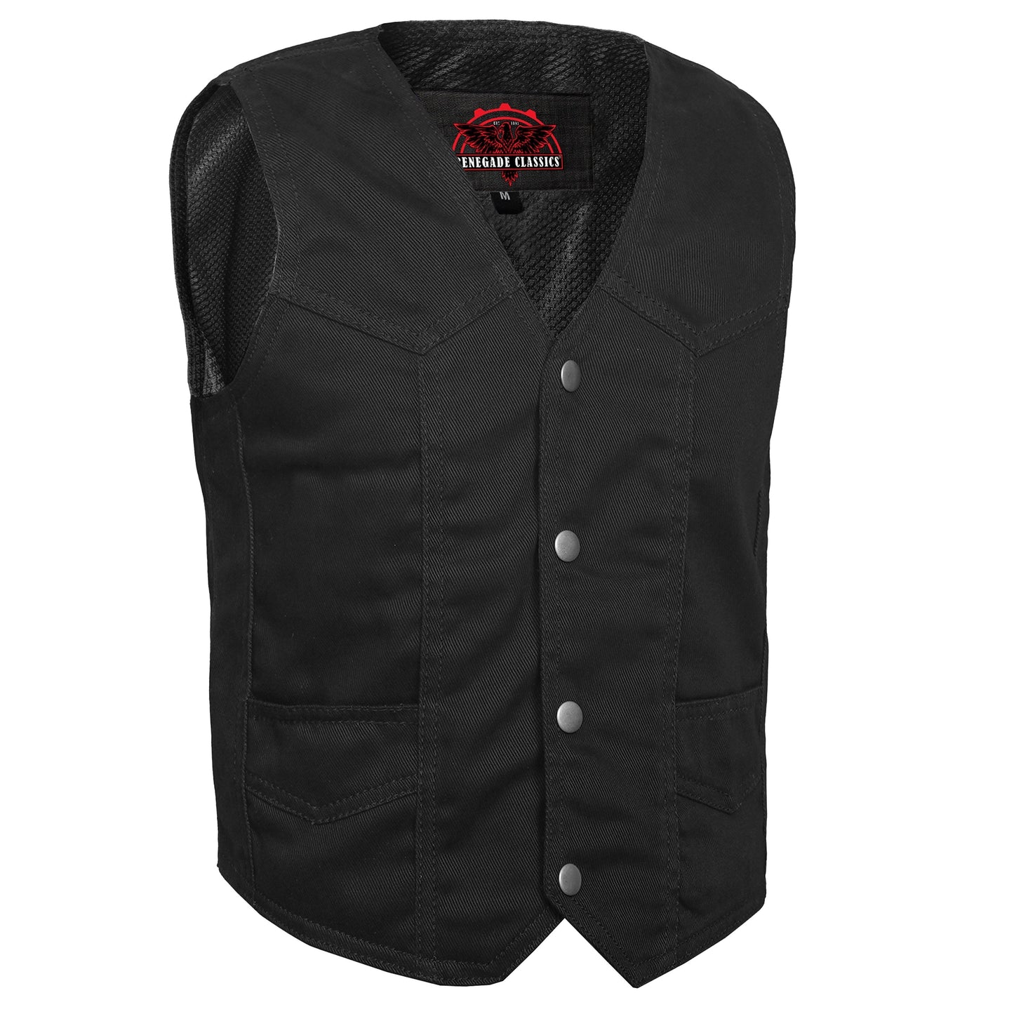 Kid's Denim Plain Side Vest