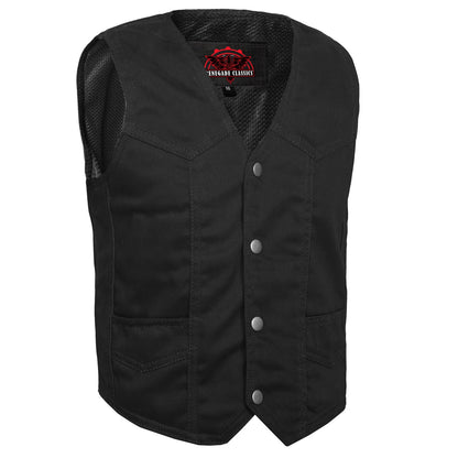 Kid's Denim Plain Side Vest