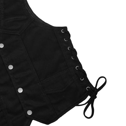 Kid's Denim Side Lace Vest