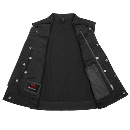 Women's Advance Black Construction Denim Vest
