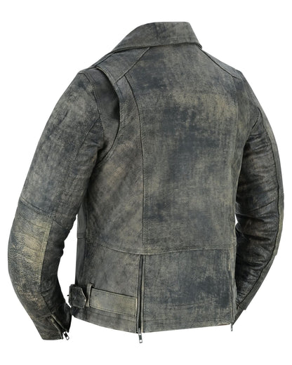 Shen Antique Brown Women's Leather Motorcycle Jacket