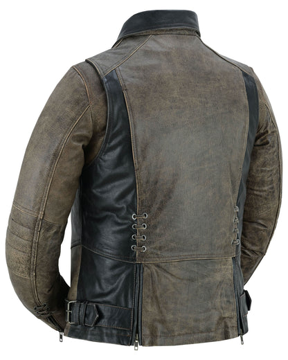 Fusion Flow Women's  Leather Motorcycle Jacket