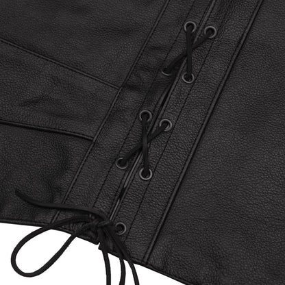 Men's Side Lace Economy Vest - Black
