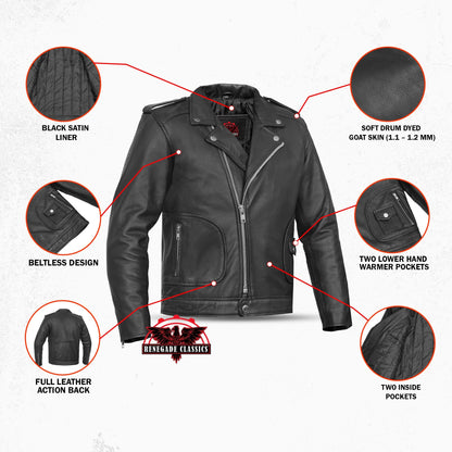Unisex Kid's M/C Style Jacket