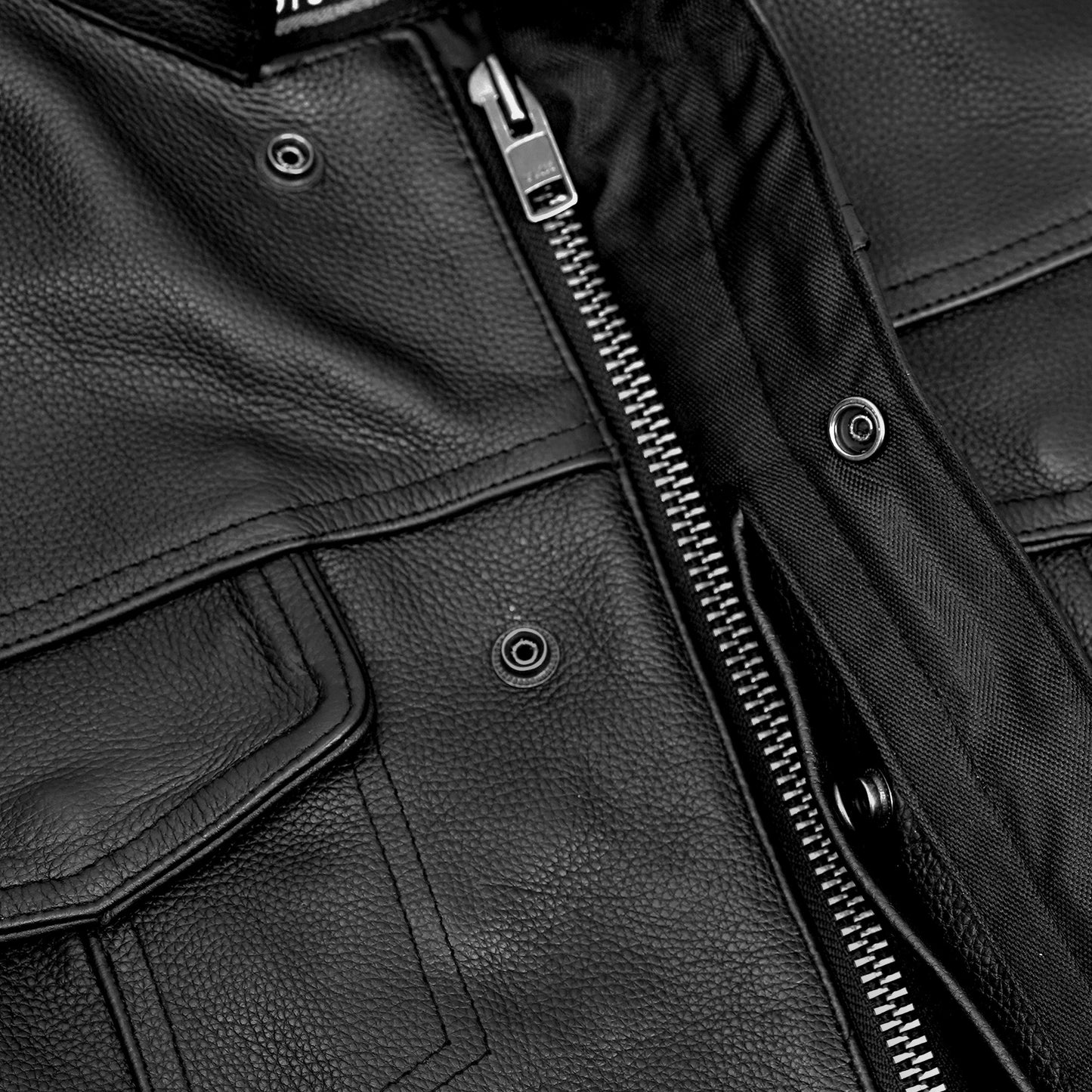 Renegade Classics Pick Black Motorcycle Vest with Smart Access Pockets