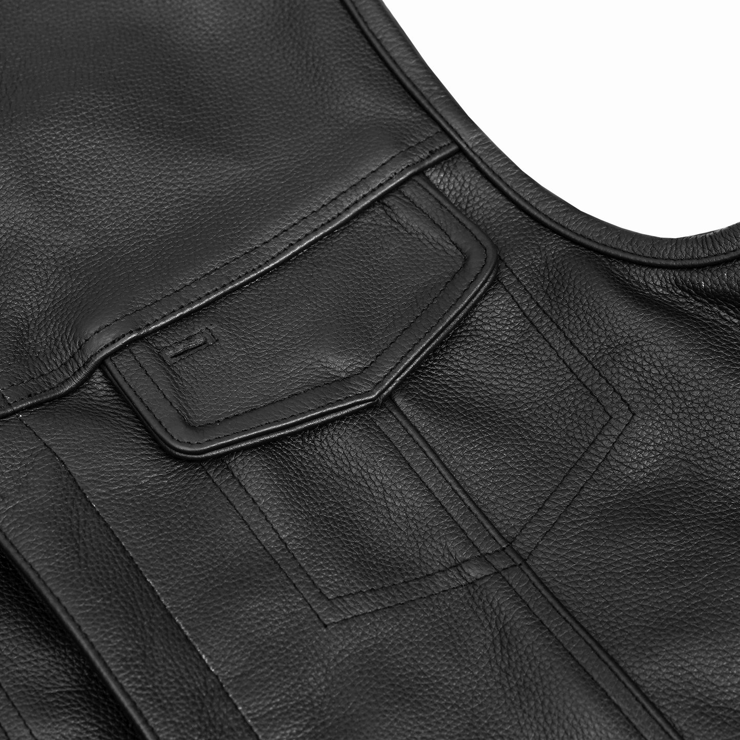 Renegade Classics Pick Black Motorcycle Vest with Smart Access Pockets