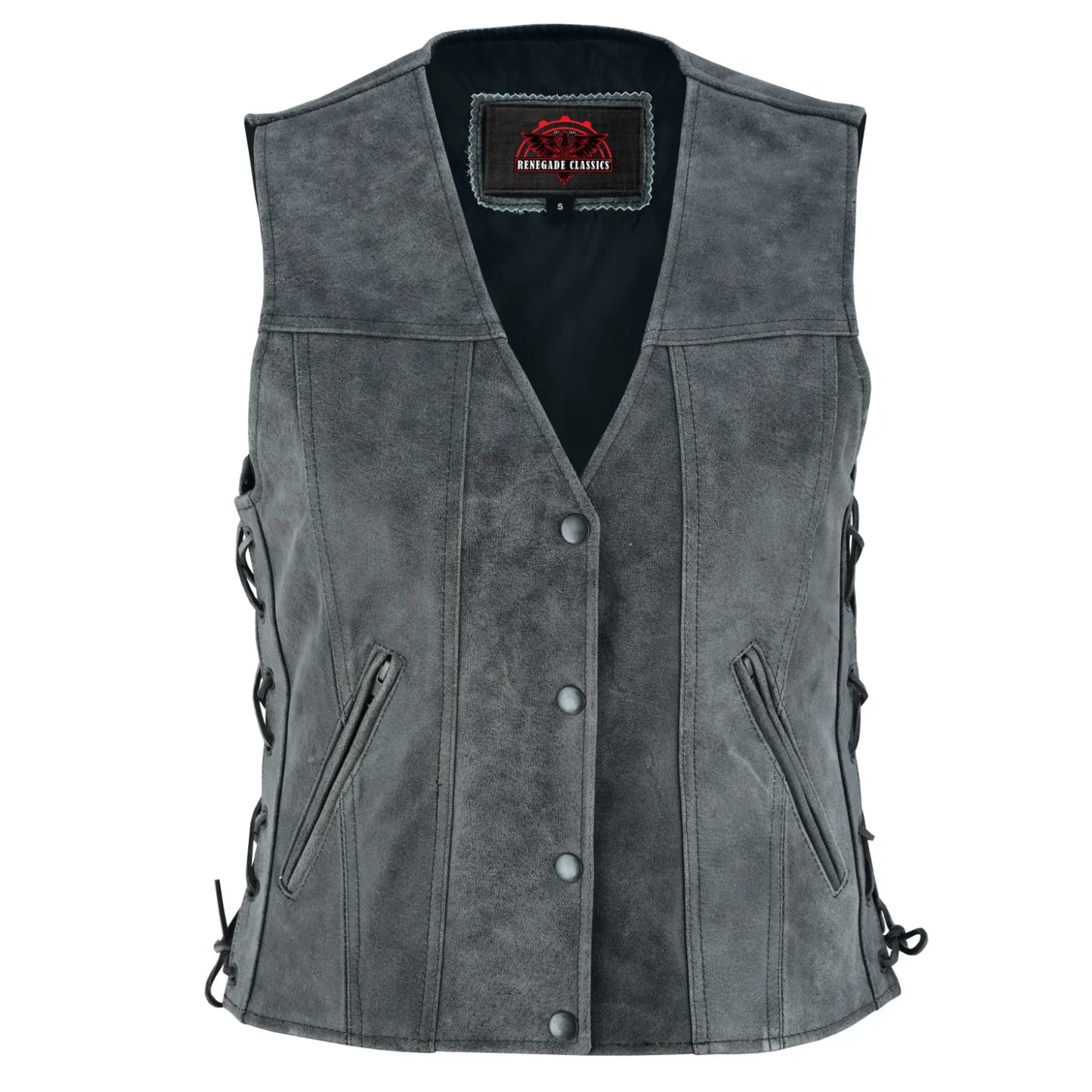 Women's Gray Single Back Panel Concealed Carry Vest