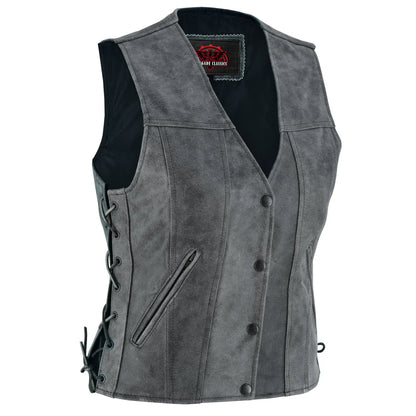 Women's Gray Single Back Panel Concealed Carry Vest