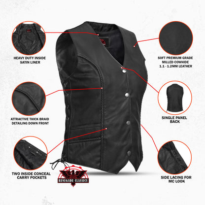 Women's Premium Braided Vest
