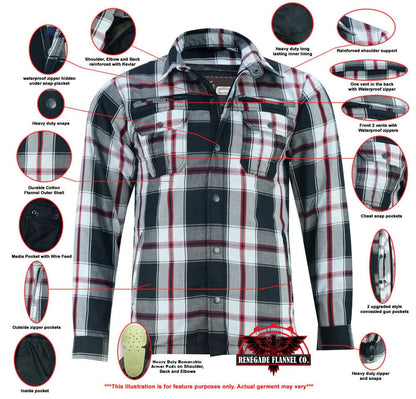 Alpha Check - White & Red Black