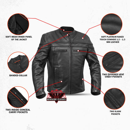 Men's Tall Sporty Scooter Jacket – Naked Cowhide