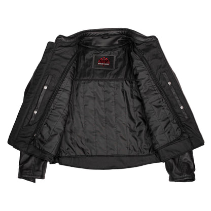 Men's Lightweight Drum Dyed Naked Lambskin Crossover Scooter - Black