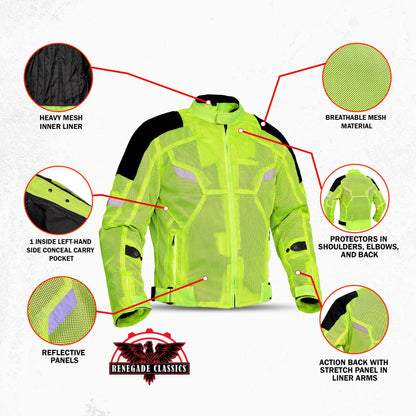 Men's High-Vis Performance Mesh Jacket – Protective & Stylish