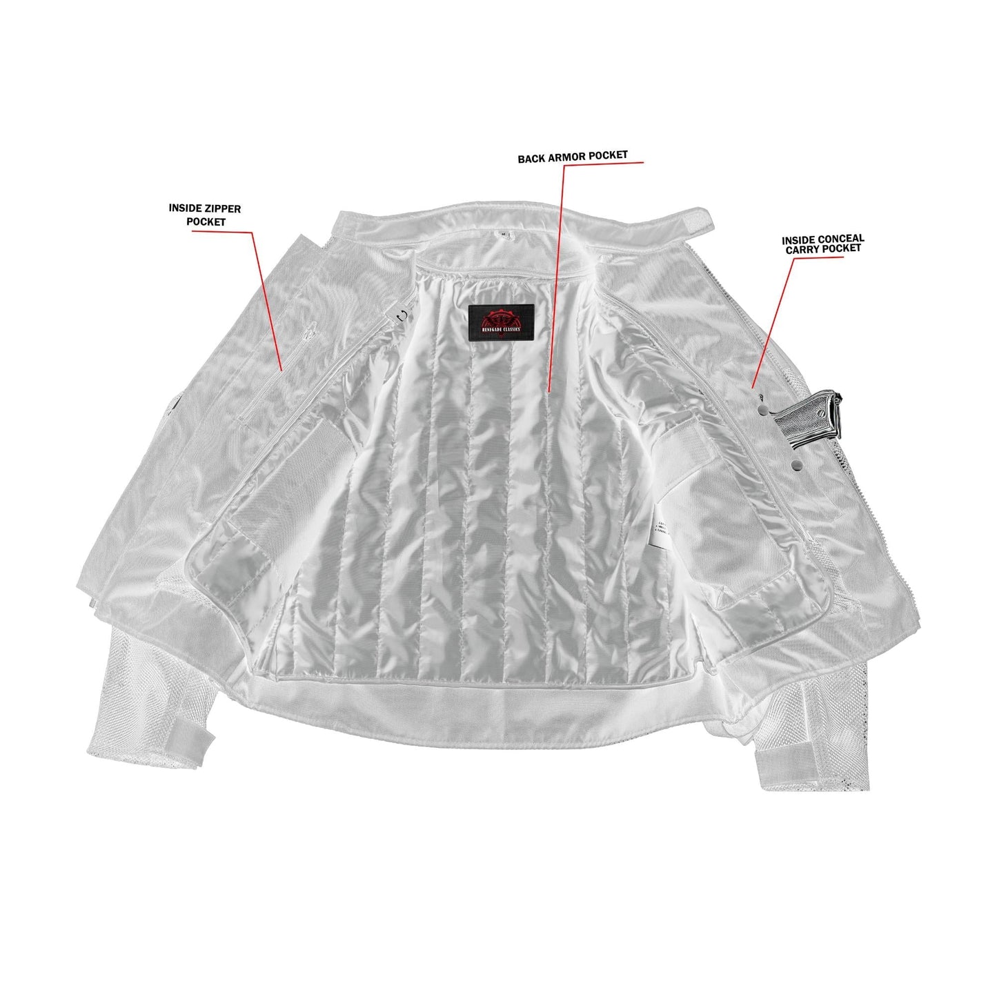 Mens Performance Mesh Motorcycle Jacket – Black