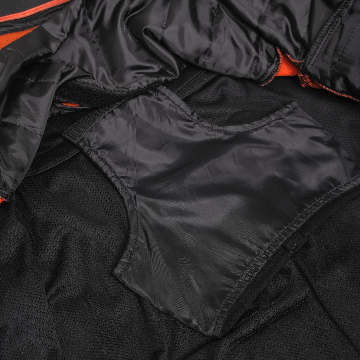 Men's Black Vented Motorcycle Jacket with Plain Sides