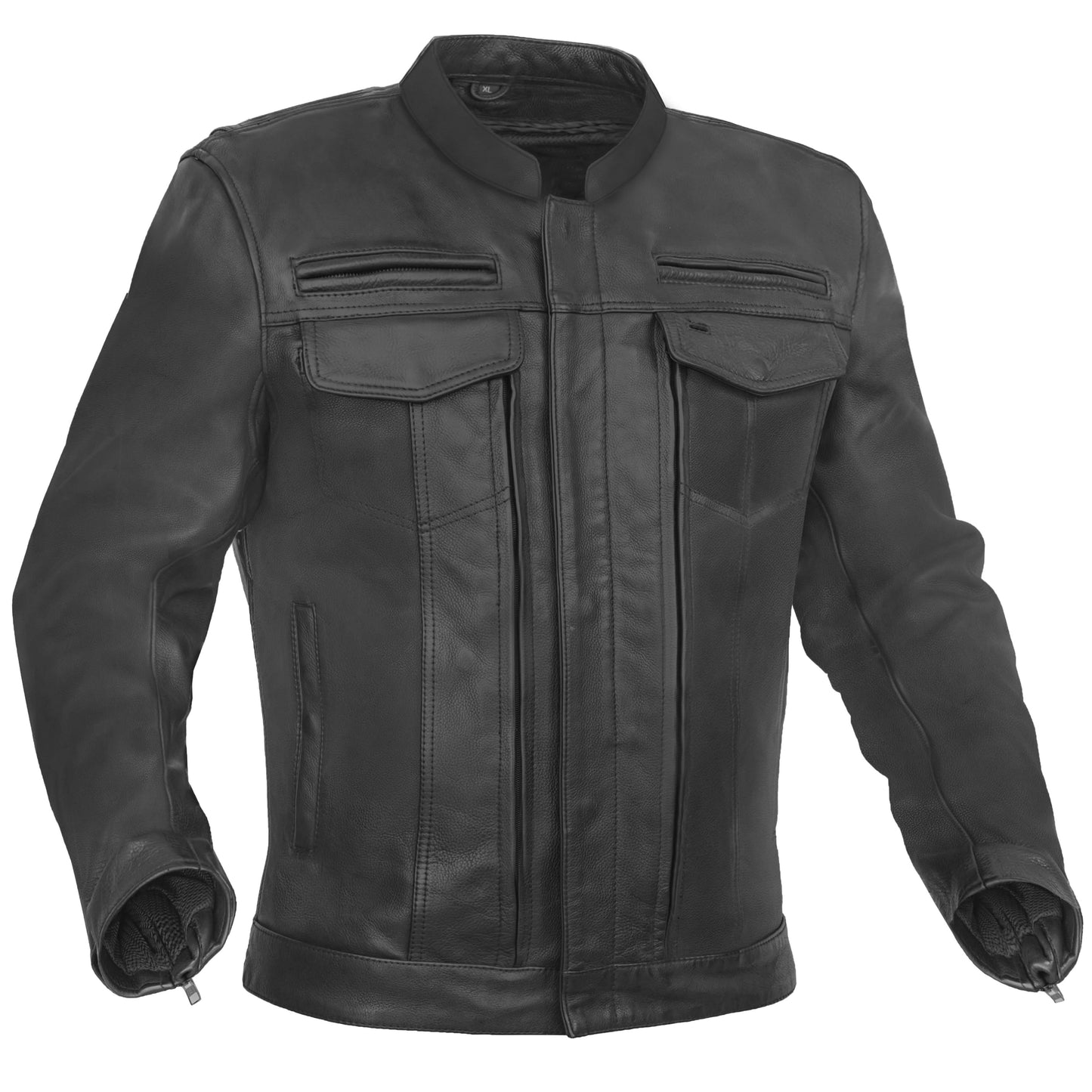 Victor™ Men's Black Utility Style Motorcycle Jacket