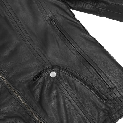 Women's Stylish Jacket with Grommet and Lacing Accents