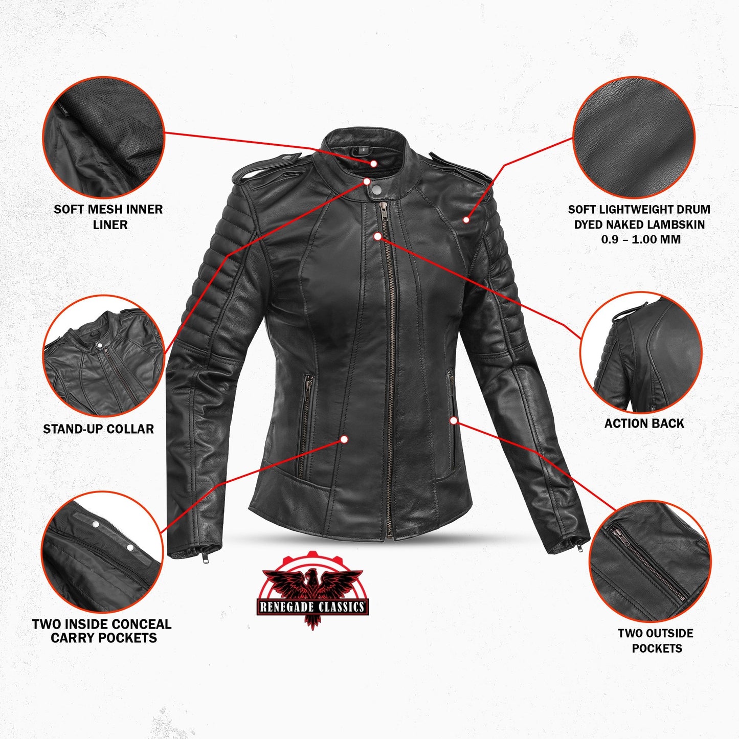 Women's Updated Biker Style Jacket