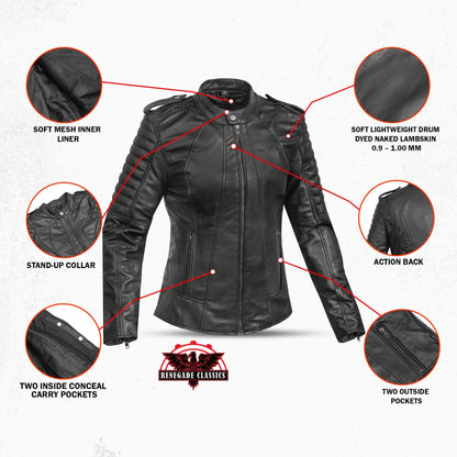 Women's Updated Biker Style Jacket