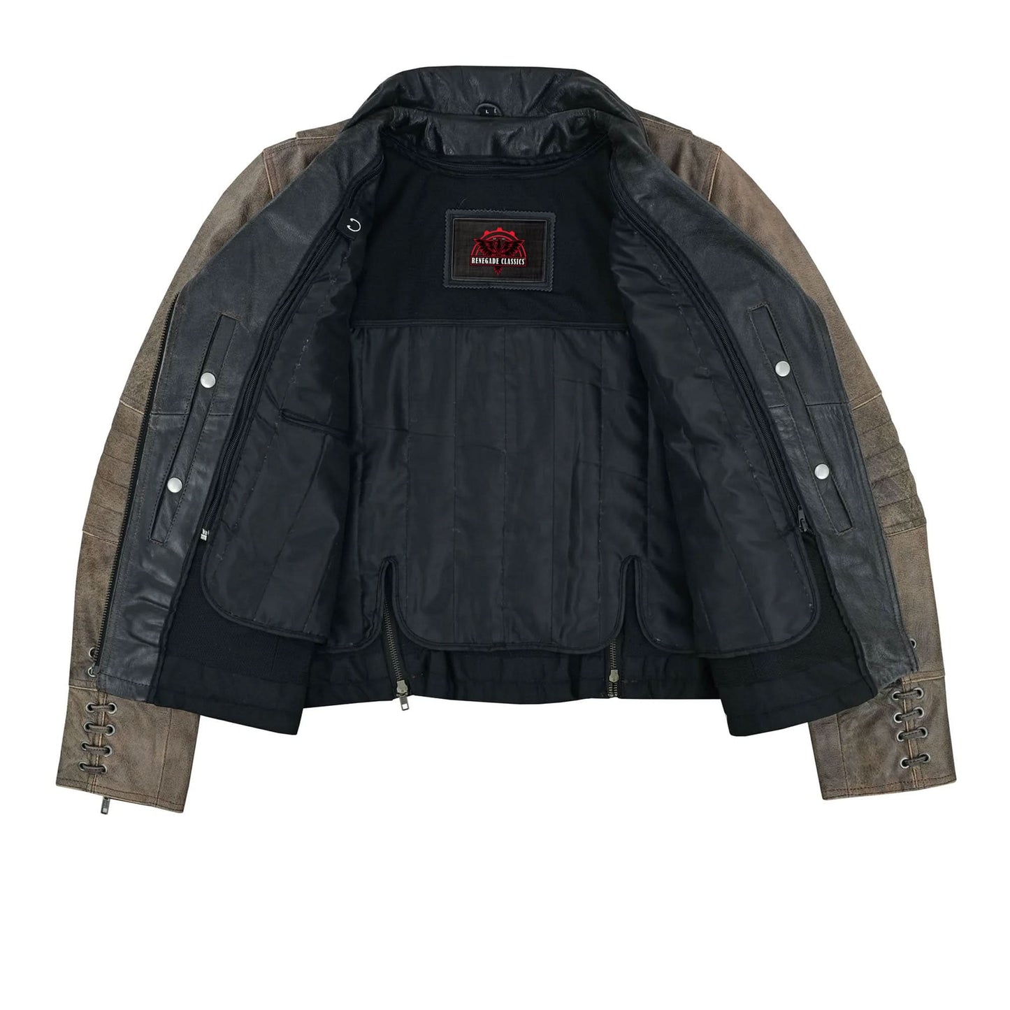 Fusion Flow Women's  Leather Motorcycle Jacket