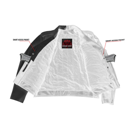 Mono Racer Mens Faux Leather Motorcycle Jacket
