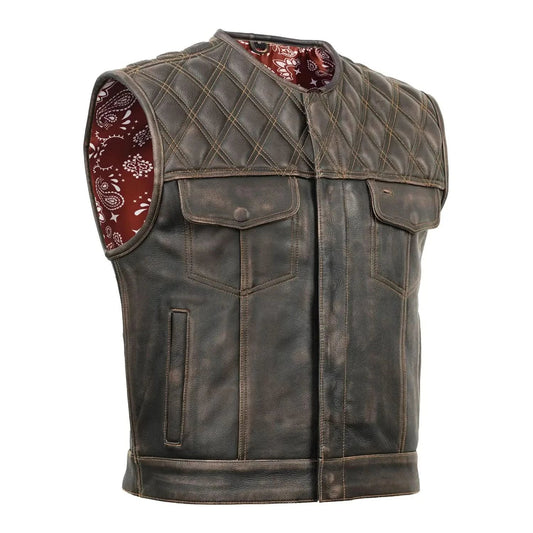 Liberty Knight - Lowcut Blaze Lowside Men's Leather Vest