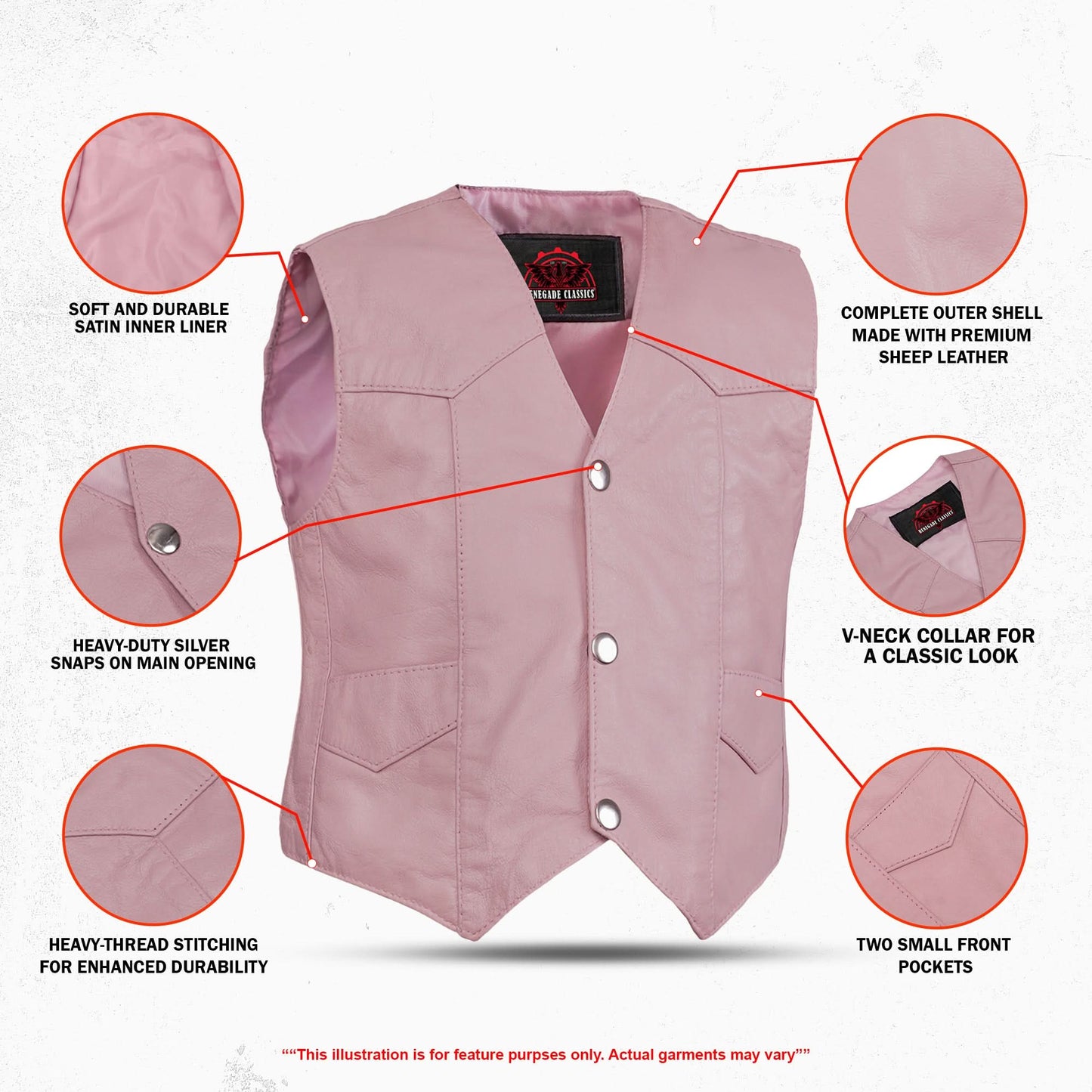 Petal Prowler Kid’s Leather Vest