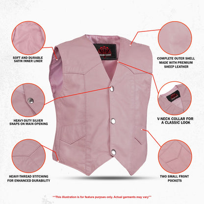 Petal Prowler Kid’s Leather Vest