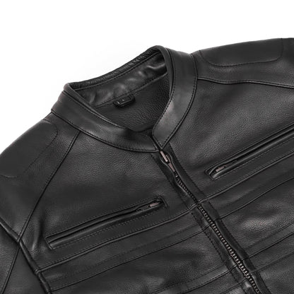 Tarmac Mens Leather Motorcycle Jacket